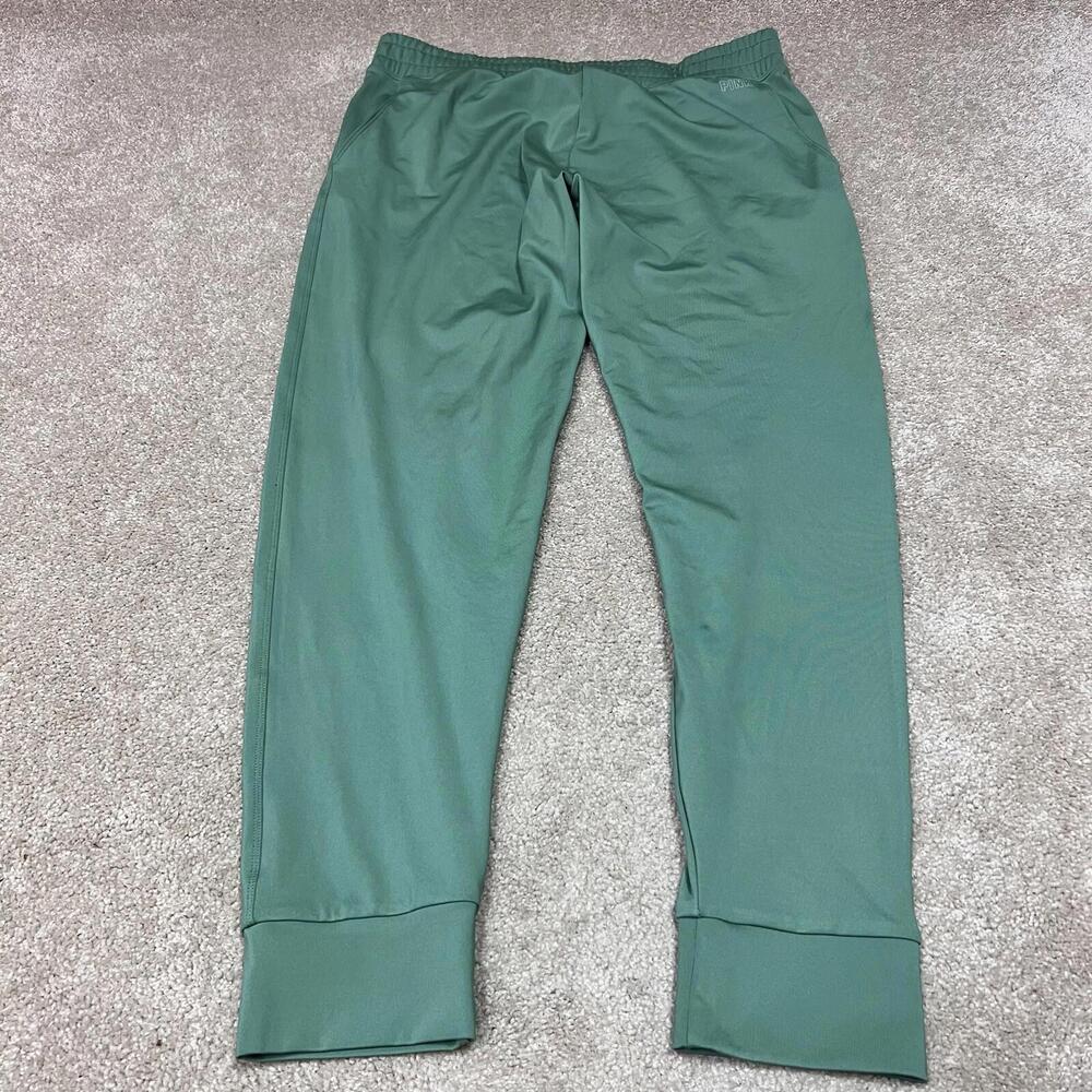 PINK High Waist Full Length Skinny Jogger Green Elastic Waist Women’s XL NWT